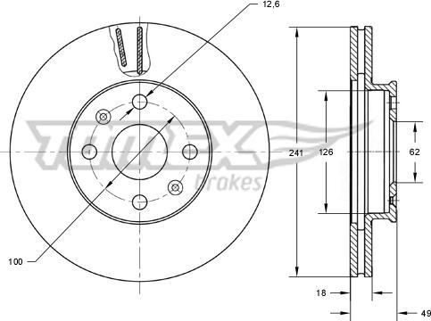 TOMEX brakes TX 71-62 - Brake Disc onlydrive.pro