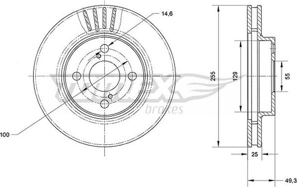 TOMEX brakes TX 71-10 - Brake Disc onlydrive.pro