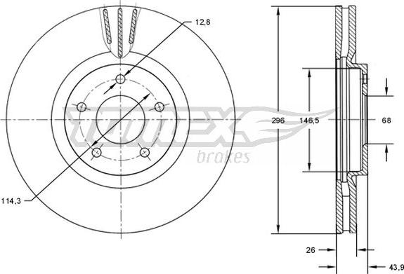 TOMEX brakes TX 71-84 - Piduriketas onlydrive.pro