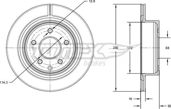 TOMEX brakes TX 71-72 - Тормозной диск onlydrive.pro