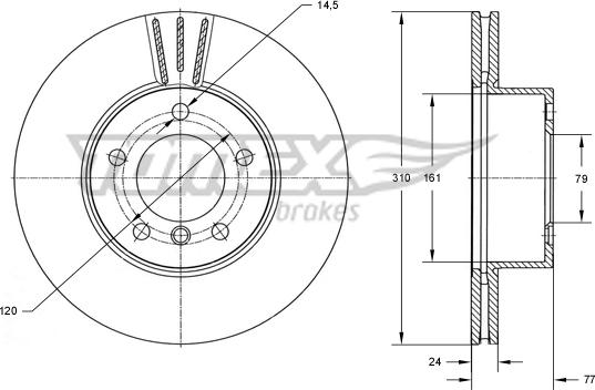 TOMEX brakes TX 73-95 - Brake Disc onlydrive.pro