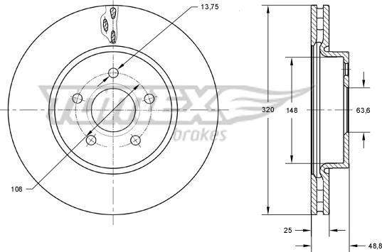 TOMEX brakes TX 73-91 - Piduriketas onlydrive.pro