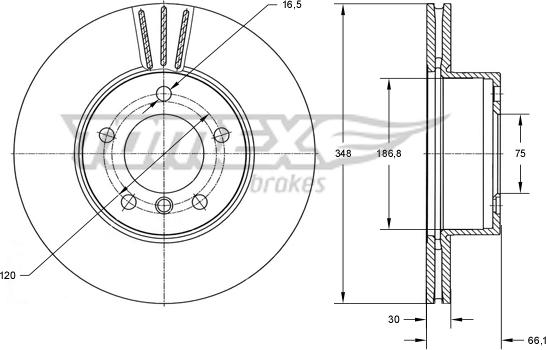 TOMEX brakes TX 73-98 - Brake Disc onlydrive.pro