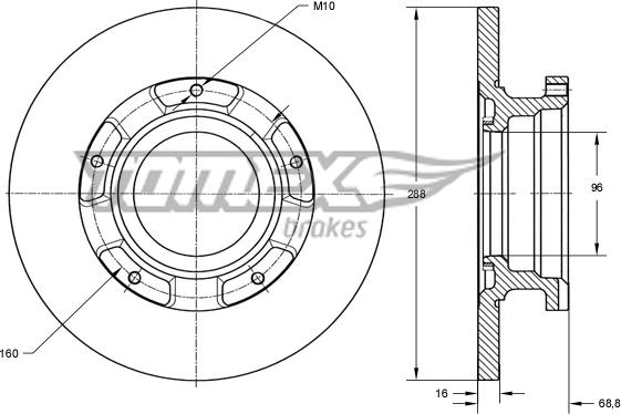 TOMEX brakes TX 73-93 - Тормозной диск onlydrive.pro