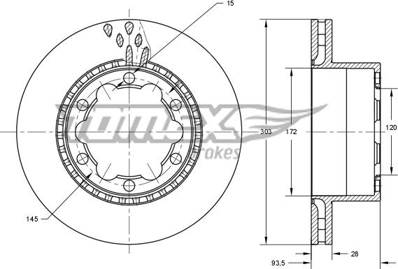 TOMEX brakes TX 73-44 - Brake Disc onlydrive.pro