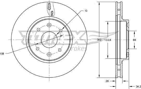 TOMEX brakes TX 73-64 - Jarrulevy onlydrive.pro