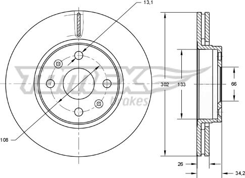 TOMEX brakes TX 73-62 - Brake Disc onlydrive.pro