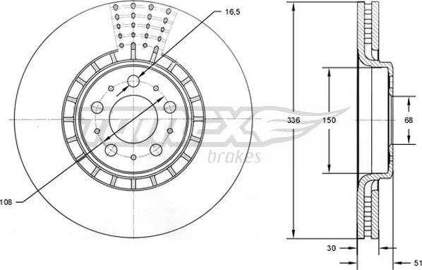 TOMEX brakes TX 73-09 - Тормозной диск onlydrive.pro