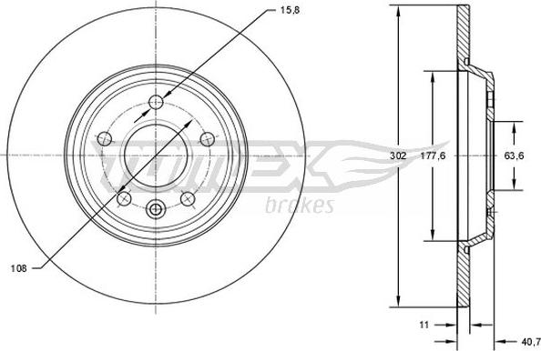 TOMEX brakes TX 73-08 - Brake Disc onlydrive.pro