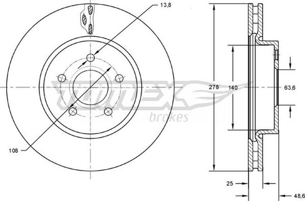 TOMEX brakes TX 73-02 - Jarrulevy onlydrive.pro