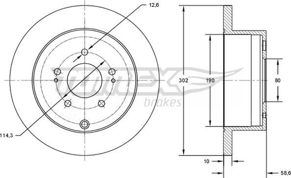 TOMEX brakes TX 73-16 - Brake Disc onlydrive.pro