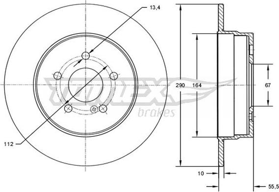 TOMEX brakes TX 73-10 - Тормозной диск onlydrive.pro