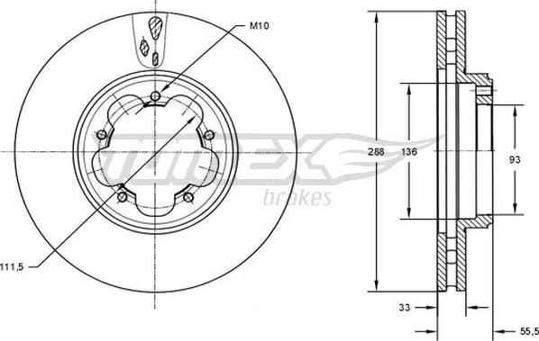 TOMEX brakes TX 73-11 - Brake Disc onlydrive.pro