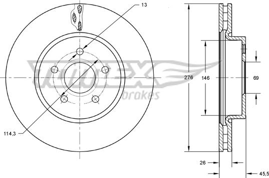 TOMEX brakes TX 73-85 - Piduriketas onlydrive.pro