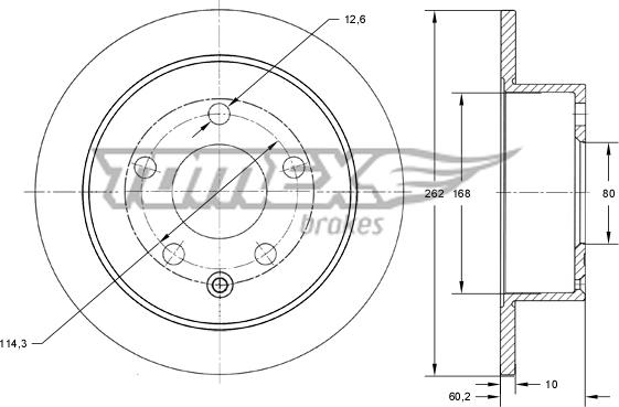 TOMEX brakes TX 73-86 - Stabdžių diskas onlydrive.pro