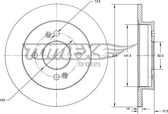 TOMEX brakes TX 73-37 - Brake Disc onlydrive.pro