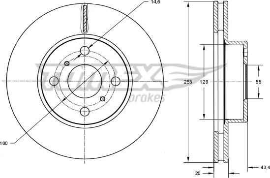 TOMEX brakes TX 73-26 - Brake Disc onlydrive.pro