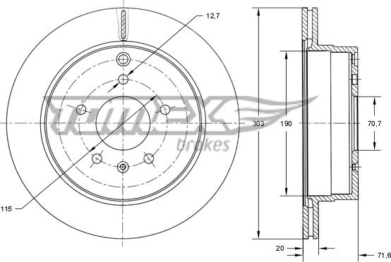 TOMEX brakes TX 73-71 - Jarrulevy onlydrive.pro