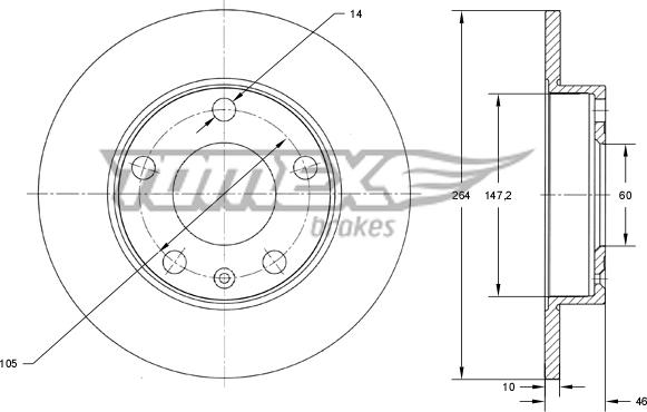 TOMEX brakes TX 73-72 - Brake Disc onlydrive.pro