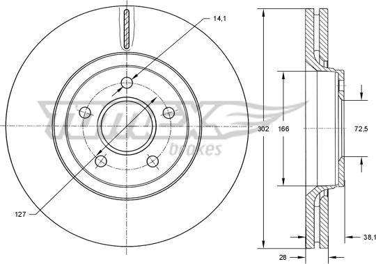 TOMEX brakes TX 73-77 - Тормозной диск onlydrive.pro