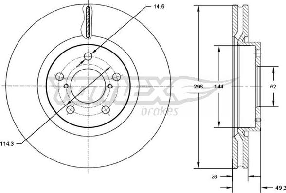 TOMEX brakes TX 72-94 - Brake Disc onlydrive.pro