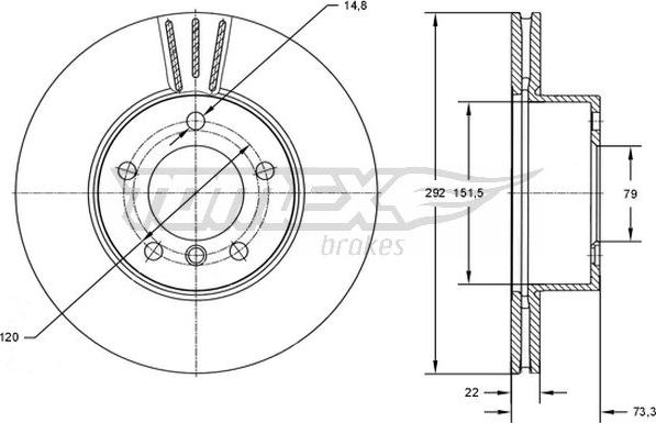 TOMEX brakes TX 72-95 - Brake Disc onlydrive.pro