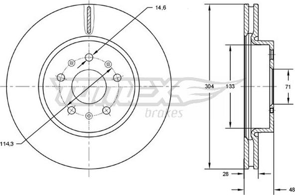 TOMEX brakes TX 72-93 - Brake Disc onlydrive.pro