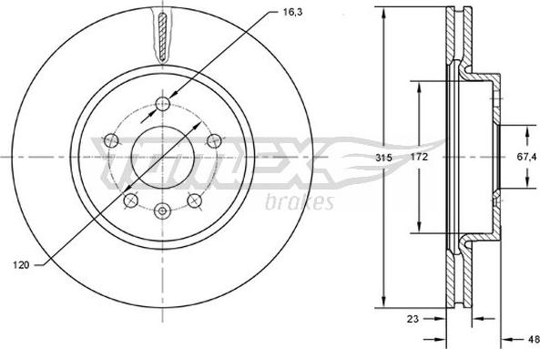 TOMEX brakes TX 72-97 - Brake Disc onlydrive.pro