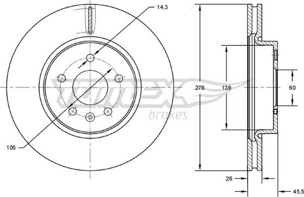 TOMEX brakes TX 72-49 - Тормозной диск onlydrive.pro