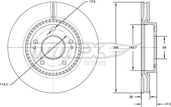 TOMEX brakes TX 72-47 - Jarrulevy onlydrive.pro