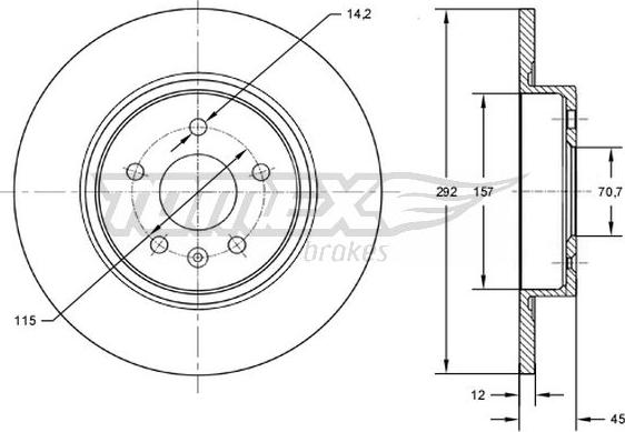 TOMEX brakes TX 72-59 - Brake Disc onlydrive.pro