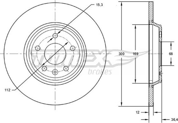 TOMEX brakes TX 72-50 - Stabdžių diskas onlydrive.pro