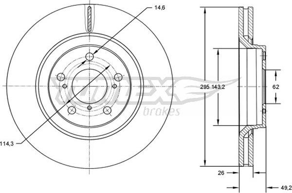 TOMEX brakes TX 72-64 - Brake Disc onlydrive.pro