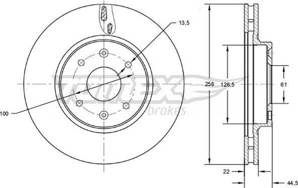 TOMEX brakes TX 72-60 - Тормозной диск onlydrive.pro