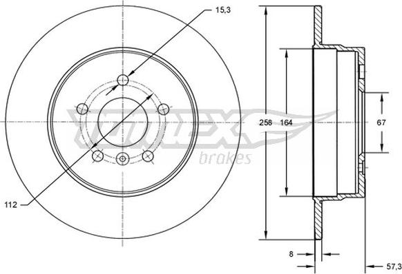 TOMEX brakes TX 72-68 - Brake Disc onlydrive.pro