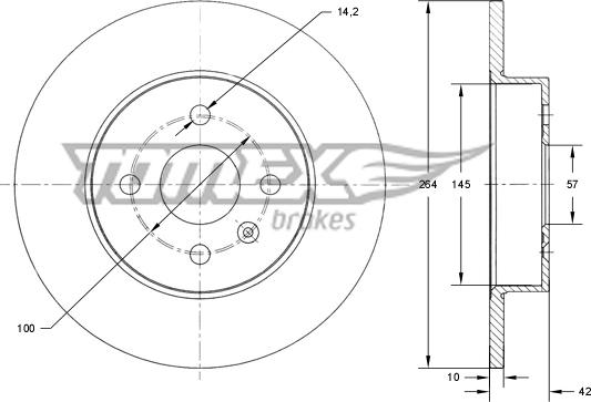 TOMEX brakes TX 72-08 - Piduriketas onlydrive.pro