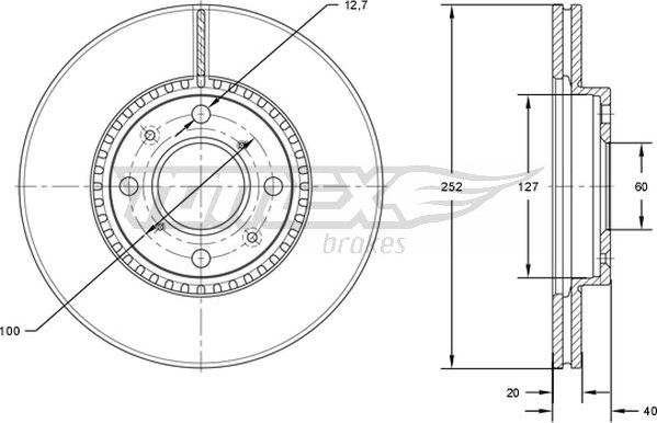 TOMEX brakes TX 72-14 - Brake Disc onlydrive.pro