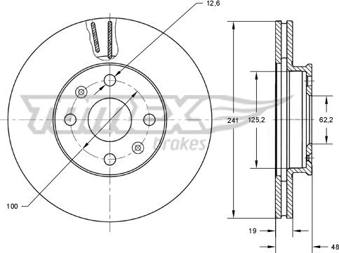 TOMEX brakes TX 72-15 - Brake Disc onlydrive.pro