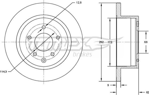 TOMEX brakes TX 72-89 - Тормозной диск onlydrive.pro