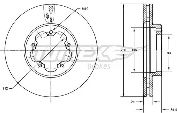 TOMEX brakes TX 72-84 - Brake Disc onlydrive.pro