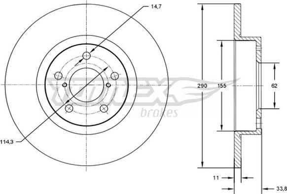 TOMEX brakes TX 72-86 - Brake Disc onlydrive.pro