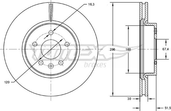 TOMEX brakes TX 72-88 - Тормозной диск onlydrive.pro