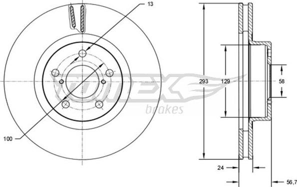 TOMEX brakes TX 72-74 - Brake Disc onlydrive.pro