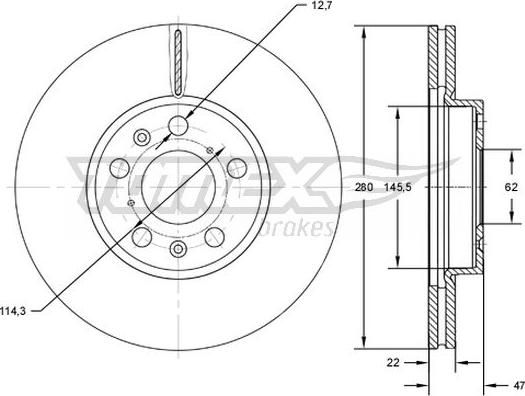 TOMEX brakes TX 72-73 - Brake Disc onlydrive.pro