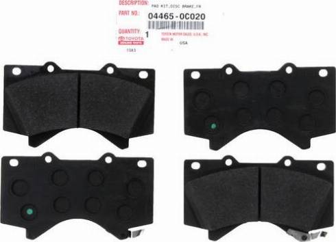 TOYOTA 04465-0C020 - Brake Pad Set, disc brake onlydrive.pro