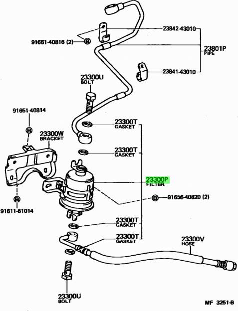 TOYOTA 2330049135 - Fuel filter onlydrive.pro