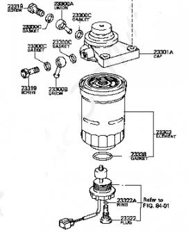 TOYOTA 2330064010 - FUEL FILTER COMPLETE onlydrive.pro