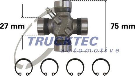 Trucktec Automotive 02.34.041 - Шарнир, продольный вал onlydrive.pro