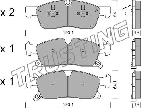 Trusting 942.0 - Brake Pad Set, disc brake onlydrive.pro