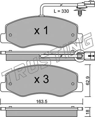 Trusting 917.0 - Accessory Kit, brake shoes onlydrive.pro